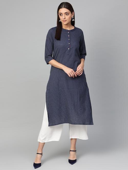 solid straight kurta - 16816478 - Very Small Image - 1