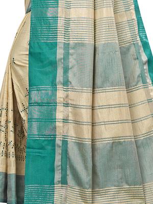warli embroidered saree with blouse - 16816713 - Standard Image - 4