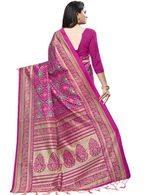 printed patola saree with blouse - 16816766 - Standard Image - 2