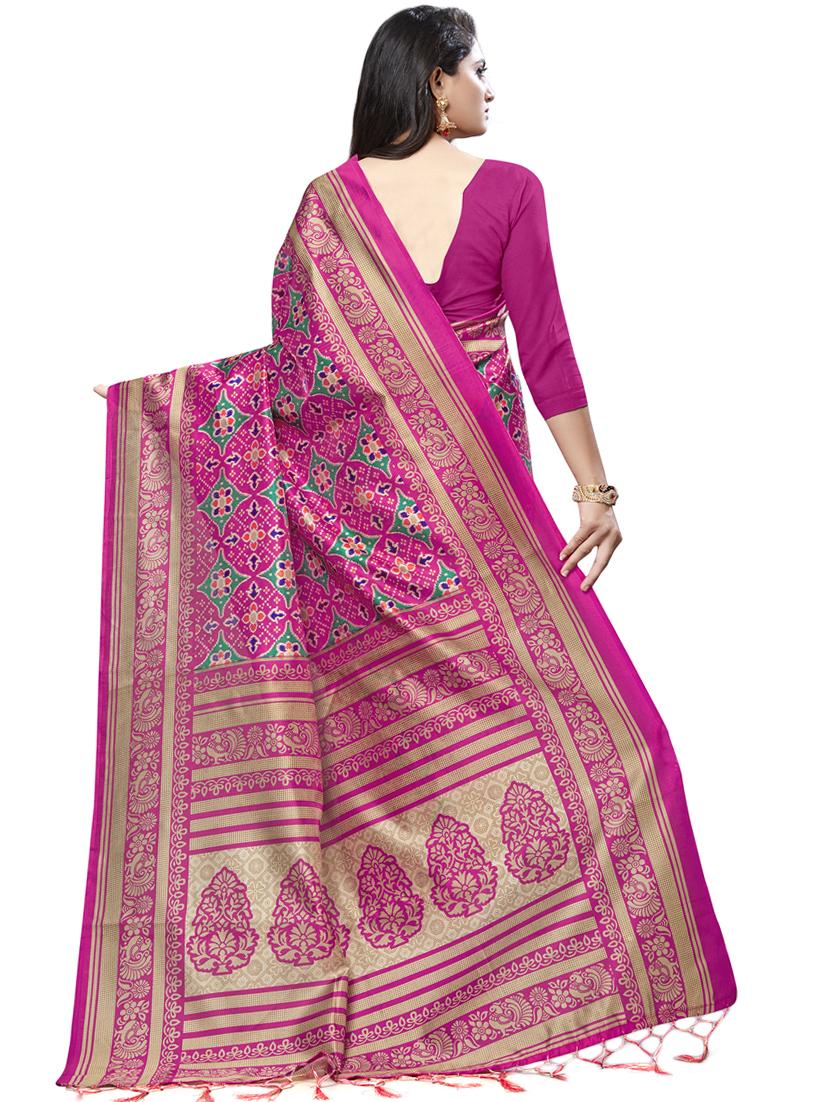 printed patola saree with blouse - 16816766 - Zoom Image - 2