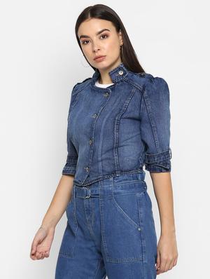 button up denim jacket - 16816771 - Standard Image - 2