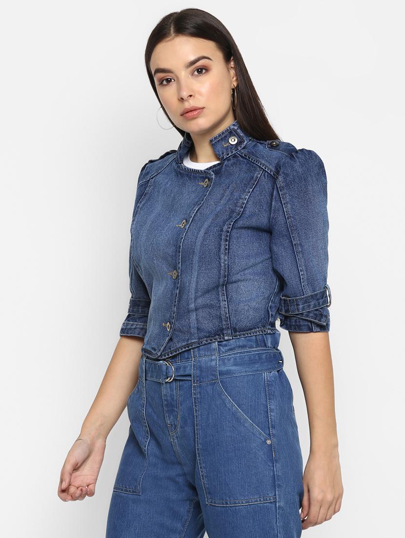 button up denim jacket - 16816771 - Zoom Image - 2