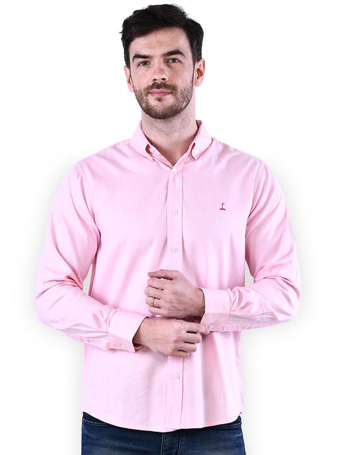 pink solid casual shirt - 16816791 - Standard Image - 1