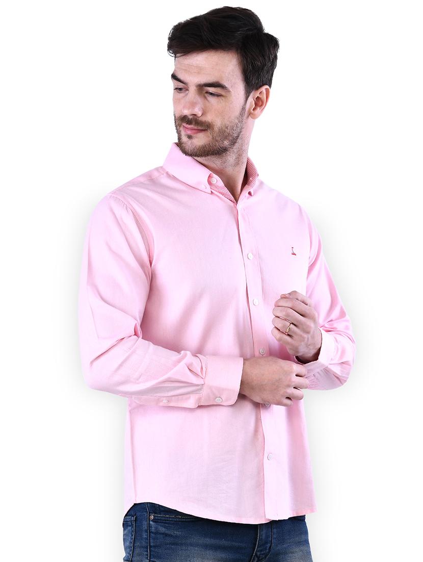 pink solid casual shirt - 16816791 - Zoom Image - 2