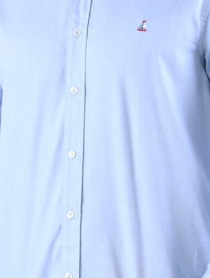 blue solid casual shirt - 16816792 - Standard Image - 5