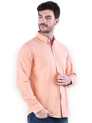 orange solid casual shirt - 16816796 - Standard Image - 2