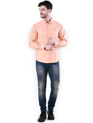 orange solid casual shirt - 16816796 - Standard Image - 4