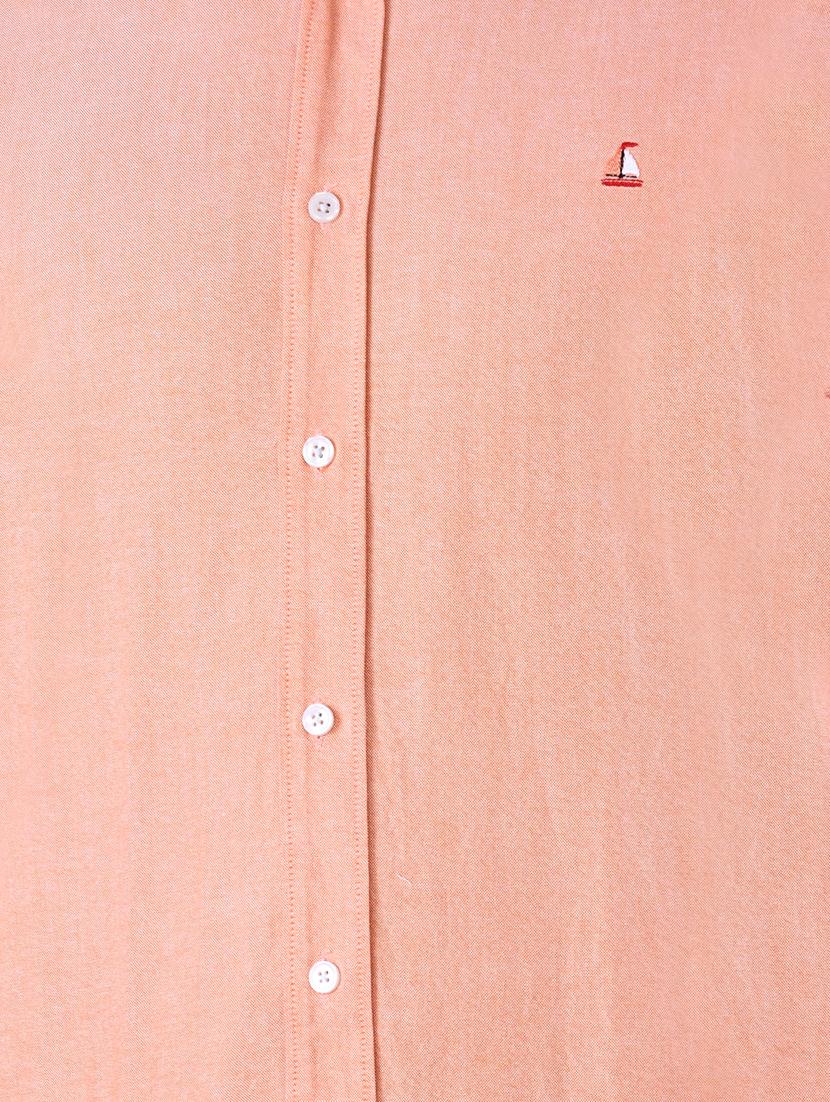 orange solid casual shirt - 16816796 - Zoom Image - 5