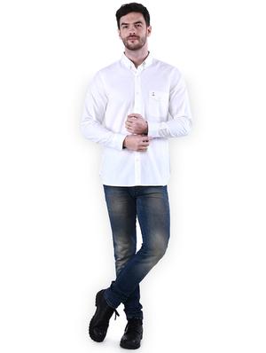 white solid casual shirt - 16816802 - Standard Image - 4