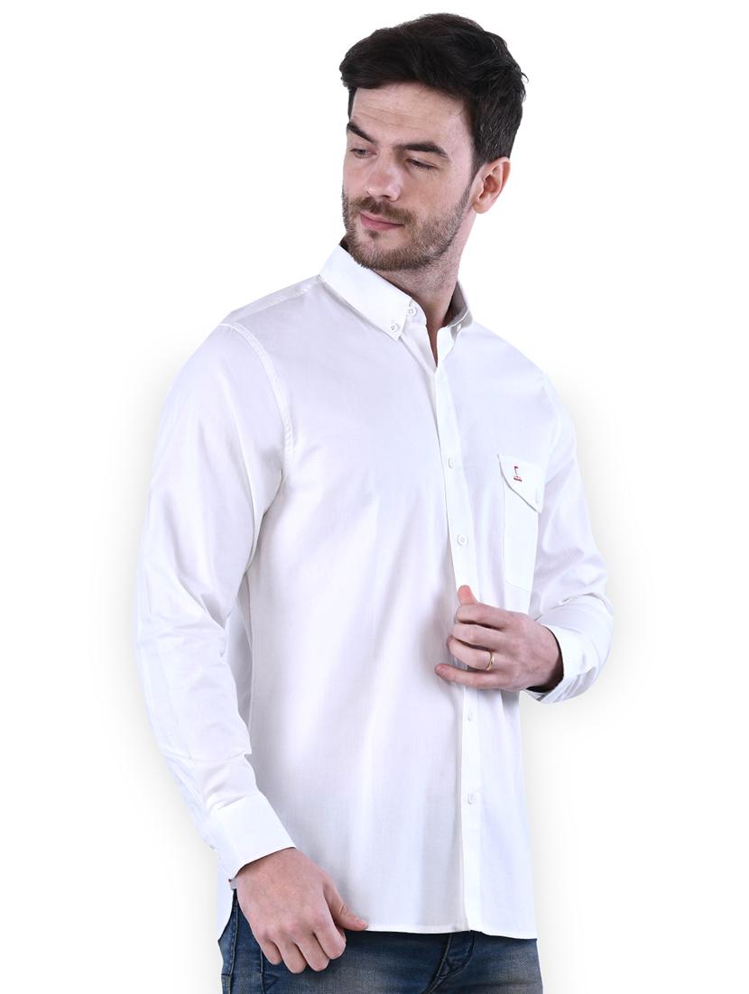 white solid casual shirt - 16816802 - Zoom Image - 2