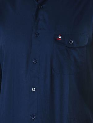 blue solid casual shirt - 16816804 - Standard Image - 5