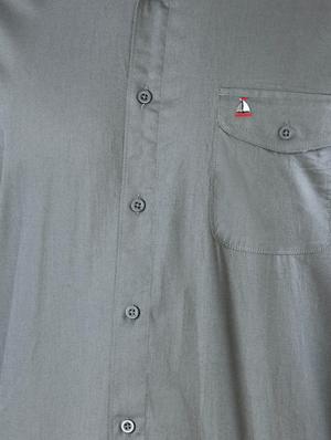 green solid casual shirt - 16816805 - Standard Image - 5