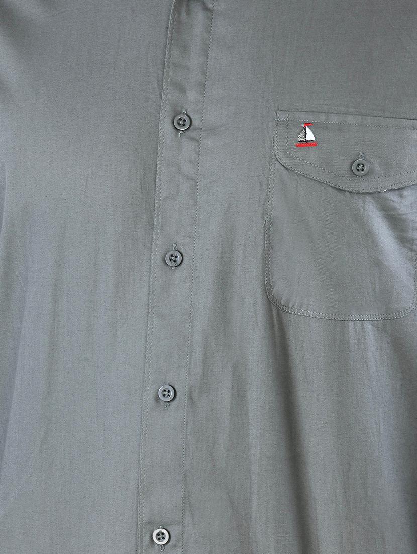 green solid casual shirt - 16816805 - Zoom Image - 5