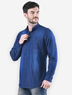 blue faded casual shirt - 16816814 - Standard Image - 2