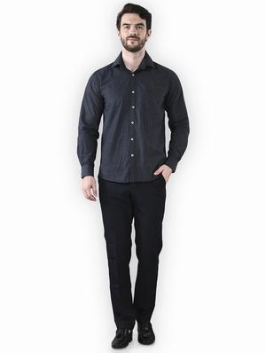 black solid casual shirt - 16816821 - Standard Image - 4