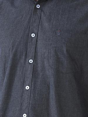 black solid casual shirt - 16816821 - Standard Image - 5