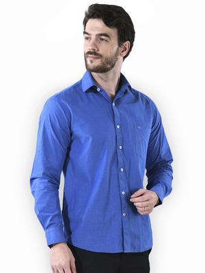 blue solid casual shirt - 16816822 - Standard Image - 2
