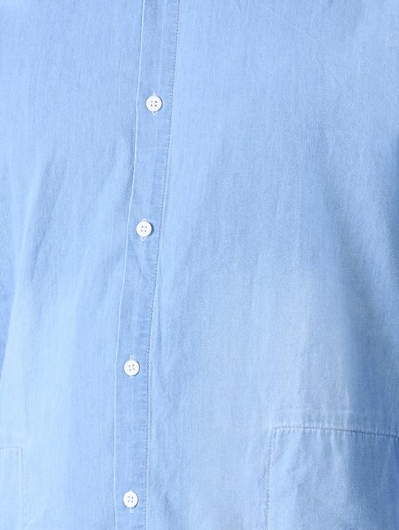 blue faded denim casual shirt - 16816825 - Zoom Image - 5