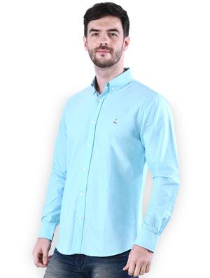 light blue solid casual shirt - 16816829 - Standard Image - 2