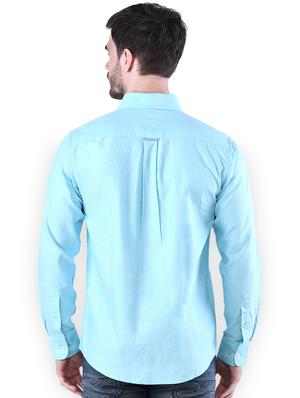 light blue solid casual shirt - 16816829 - Standard Image - 3