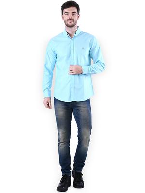 light blue solid casual shirt - 16816829 - Standard Image - 4