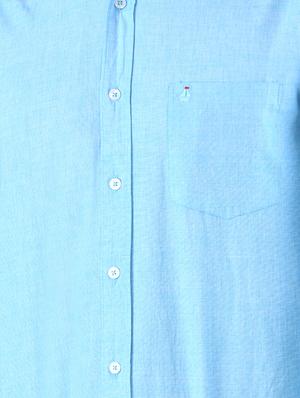 light blue solid casual shirt - 16816832 - Standard Image - 5