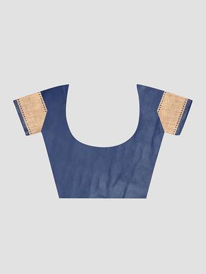 self design woven saree with blouse - 16816846 - Standard Image - 3