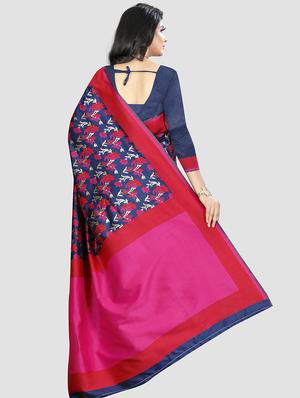 self design woven saree with blouse - 16816848 - Standard Image - 2