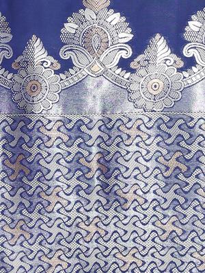 self design woven saree with blouse - 16816851 - Standard Image - 3