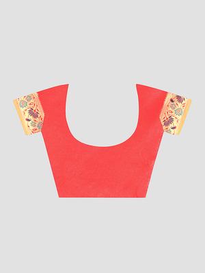 self design woven saree with blouse - 16816859 - Standard Image - 3