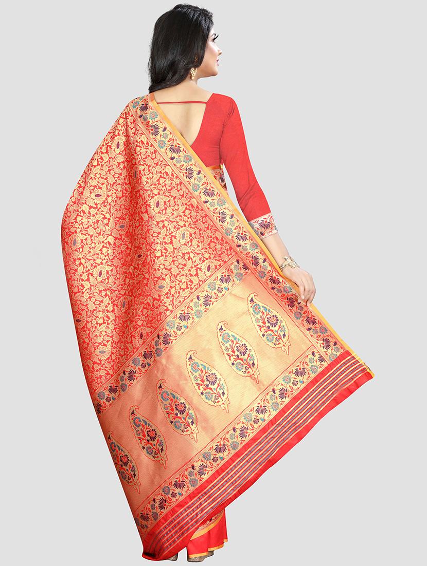 self design woven saree with blouse - 16816859 - Zoom Image - 2