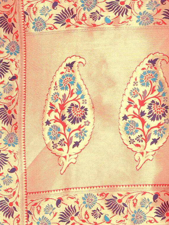 self design woven saree with blouse - 16816859 - Zoom Image - 4