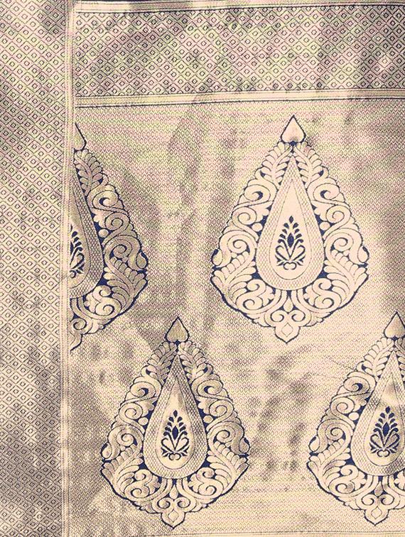 self design woven saree with blouse - 16816864 - Zoom Image - 4