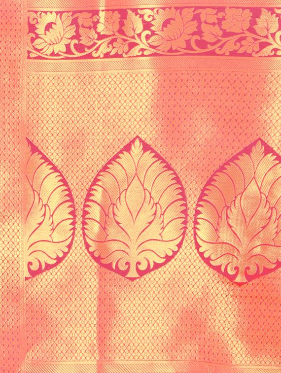 self design woven saree with blouse - 16816870 - Zoom Image - 4