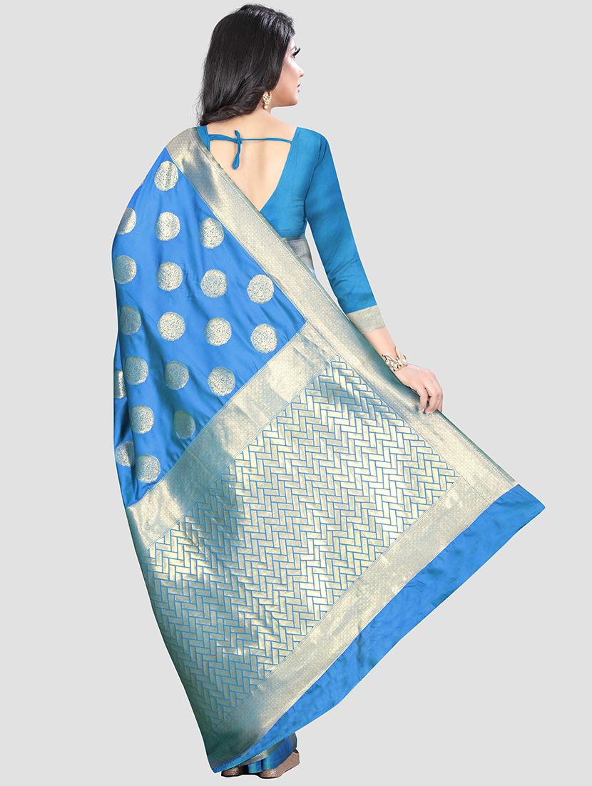 self design woven saree with blouse - 16816871 - Zoom Image - 2