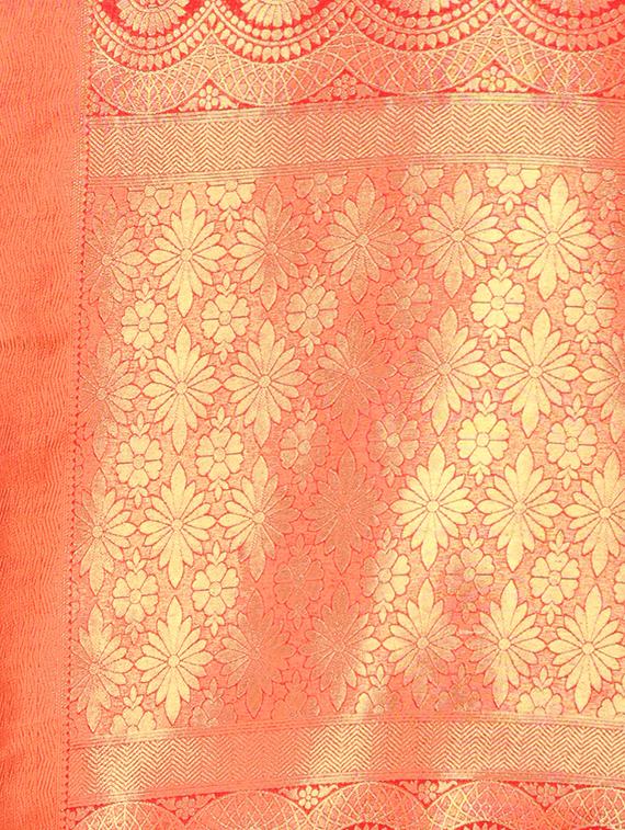 self design woven saree with blouse - 16816876 - Zoom Image - 4