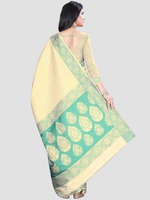 self design woven saree with blouse - 16816877 - Standard Image - 2