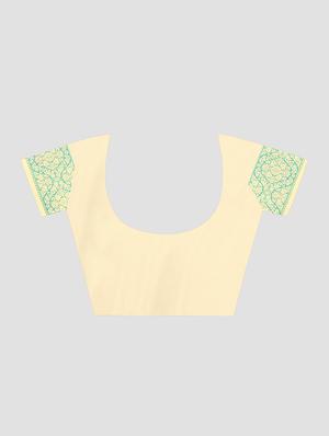 self design woven saree with blouse - 16816877 - Standard Image - 3