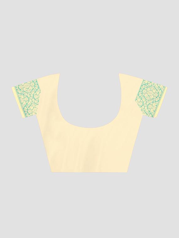 self design woven saree with blouse - 16816877 - Zoom Image - 3