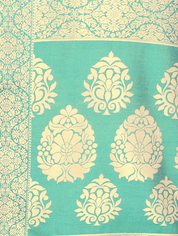 self design woven saree with blouse - 16816877 - Zoom Image - 4