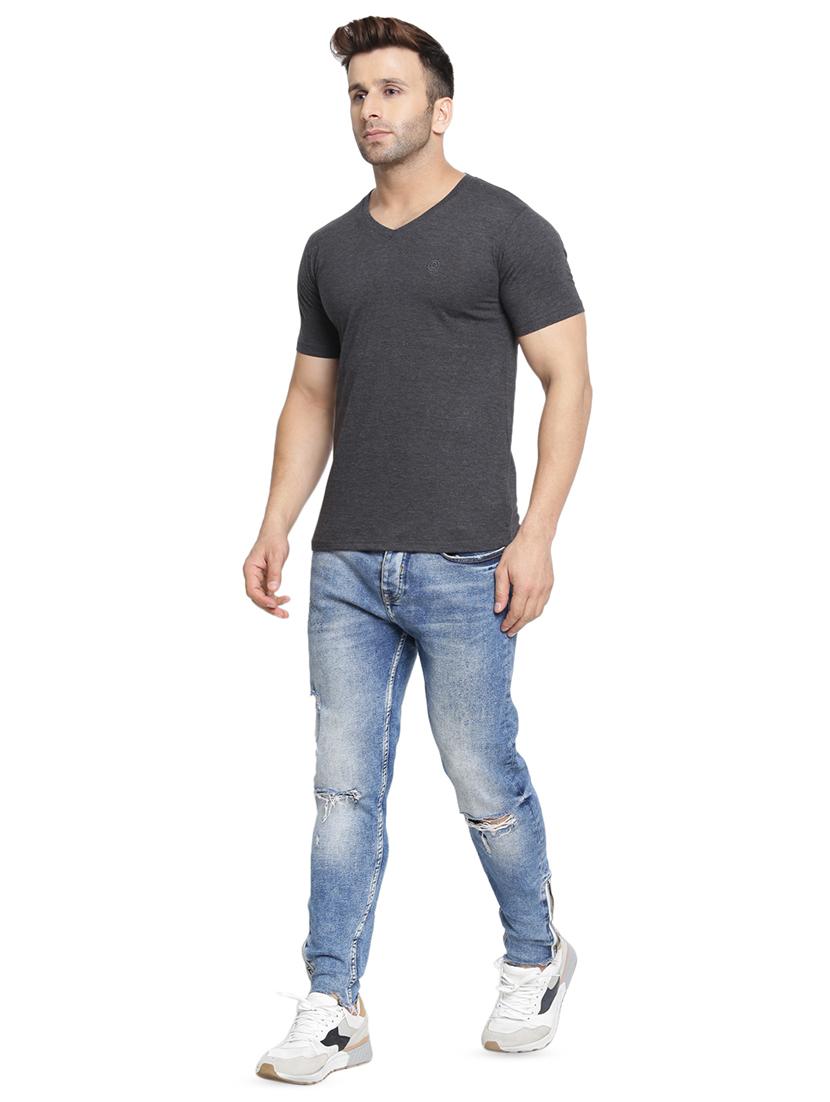 grey solid t-shirt - 16816884 - Zoom Image - 4