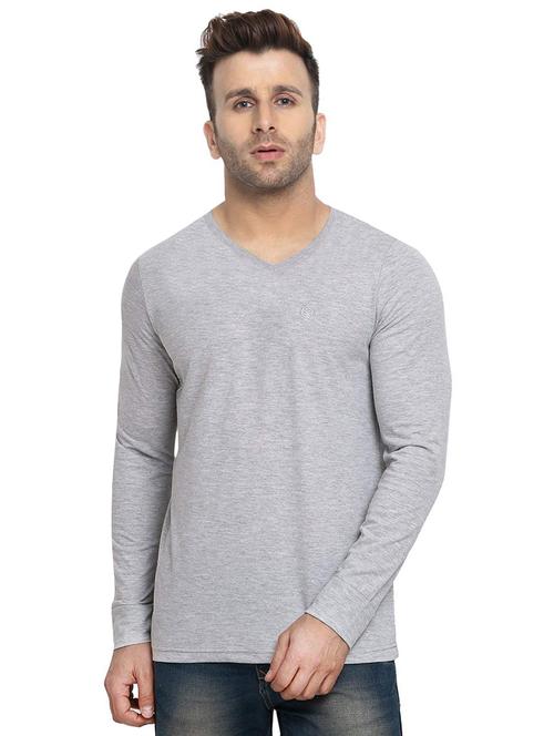 grey solid t-shirt - 16816895 - Standard Image - 1