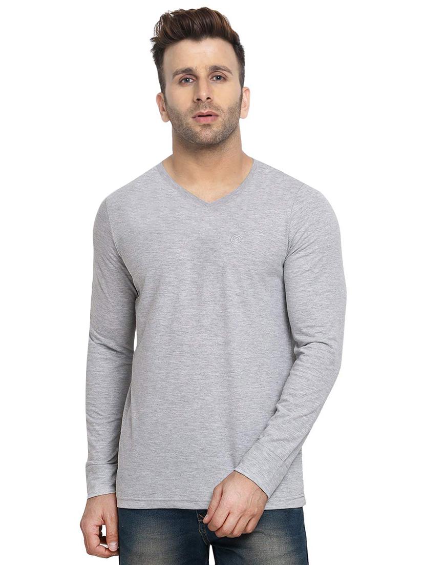 grey solid t-shirt - 16816895 - Zoom Image - 1
