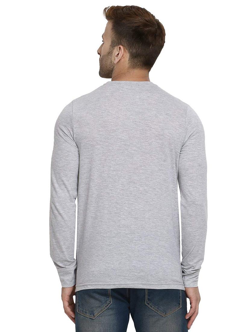 grey solid t-shirt - 16816895 - Zoom Image - 3