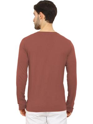 brown solid t-shirt - 16816900 - Standard Image - 3