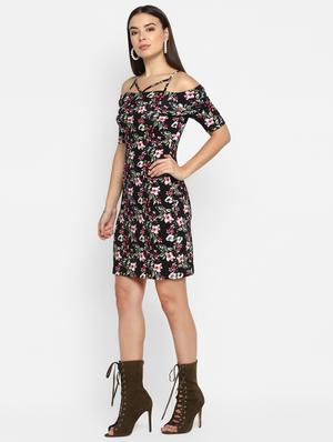 off shoulder floral bodycon dress - 16816910 - Standard Image - 2