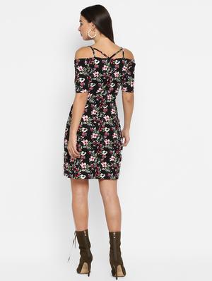 off shoulder floral bodycon dress - 16816910 - Standard Image - 3