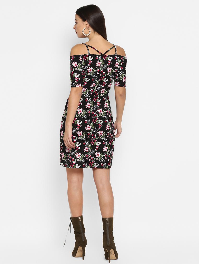 off shoulder floral bodycon dress - 16816910 - Zoom Image - 3