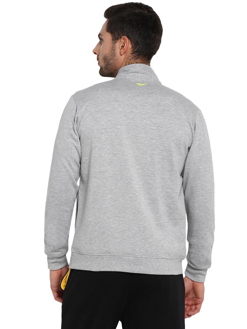 grey color block casual jacket - 16816973 - Zoom Image - 3