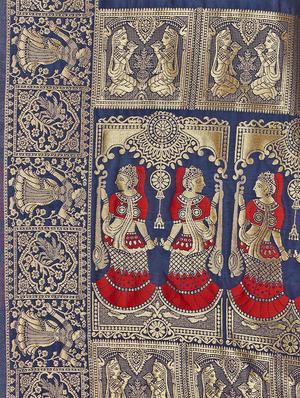 self design banarasi saree with blouse - 16817019 - Standard Image - 4